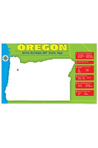 Oregon Write-On/Wipe-Off Desk Mat - State Map