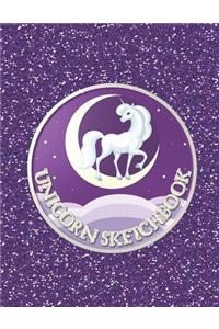 Unicorn Sketchbook: Large Faux Glitter Sketch Book Journal for Doodling, Coloring Tons of Creative Fun For Girls - Creative Circle