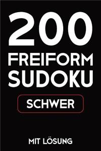 200 Freiform Sudoku Schwer Mit Lösung