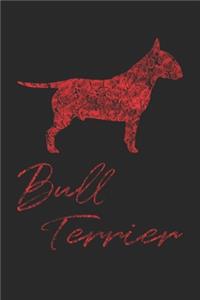 Bull Terrier Journal - Floral Bull Terrier Notebook - Gift for Bull Terrier Lovers