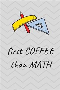 First Coffee Than Math: Mathematics Journal for Teachers