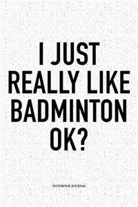 I Just Really Like Badminton Ok?