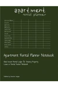 Apartment Rental Planner Notebook
