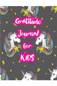 Gratitude Journal for Kids: 5-Minute Daily Diary of Positivity with Cute Unicorn Matte Cover Design Notebook Prompts to Write In Per Day - Perfect Gift for Girls, Boys, Teens, 