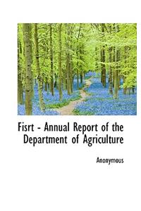 Fisrt - Annual Report of the Department of Agriculture