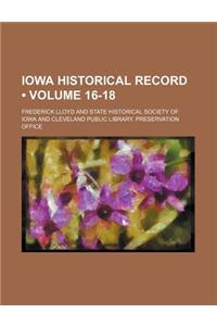 Iowa Historical Record (Volume 16-18)