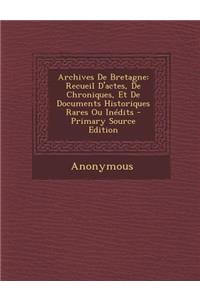 Archives De Bretagne