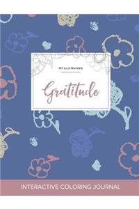 Adult Coloring Journal: Gratitude (Pet Illustrations, Simple Flowers)