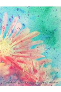 Abstract Pretty Pink Floral 2016 Monthly Planner