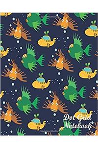 Fish Pattern Dot Grid Notebook: Dot Grid Pages: 1