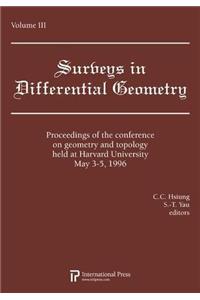 Lectures on Geometry and Topology held at Harvard University, May 3-5, 1996, Volume 3