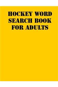 Hockey Word Search Book For Adults