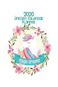 Magic Dreams 2020 Unicorn Calendar Planner
