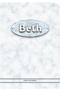 Beth - Lined Notebook
