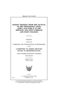 Raising thinking from the tactical to the operational level