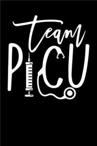 team picu: A Lined Ruled Paper Composition Book Journal for Nurses, RN's, LVN's, LPN's and Nursing Students Blue/Navy Cute Nurse Appreciation Week Gifts for He