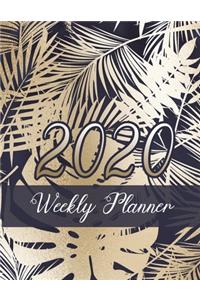Gold Palm Leaf Weekly Planner