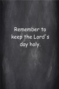 2020 Weekly Planner Religious Modern Wording 3rd Commandment Chalkboard Style