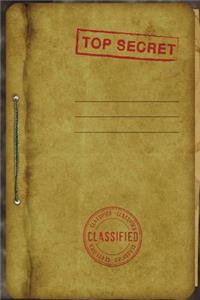 Classified Top Secret: Spy Cover Composition Notebook 6 X 9 Graph Ruled Paper Book, Appreciation Gift, Quote Journal or Diary - Unique Inspirational Gift for Friend or Teacher, Retirement, Birthday, Christmas or Gratitude Present - Spy Cover Cover
