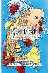 Koi Fish Coloring Book for Adults Travel Size