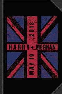 Harry Plus Meghan Royal Wedding Union Jack Journal Notebook