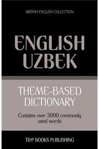 Theme-based dictionary British English-Uzbek - 3000 words