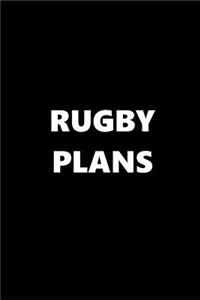 2019 Weekly Planner Sports Theme Rugby Plans Black White 134 Pages