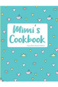 Mimi's Cookbook Aqua Blue Hearts Edition