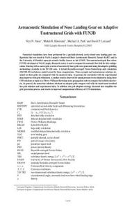 Aeroacoustic Simulation of Nose Landing Gear on Adaptive Unstructured Grids with Fun3d