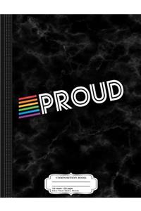Retro Rainbow Proud Composition Notebook