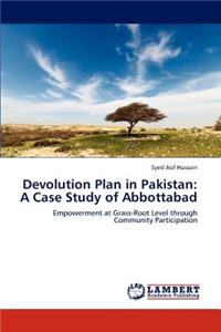 Devolution Plan in Pakistan