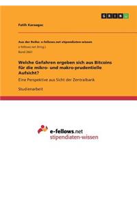 Welche Gefahren ergeben sich aus Bitcoins für die mikro- und makro-prudentielle Aufsicht?