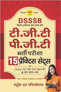 DSSSB TGT/PGT Bharti Pariksha 15 Practice Sets + Online TGT /PGT 2023 Exam 4 Solved Papers in Hindi latest 2024 Ed
