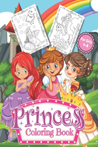 Princess Coloring Book for Girls 4-8