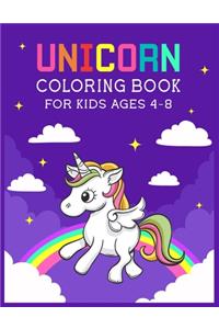 Unicorn Coloring Book for Kids Ages 4-8