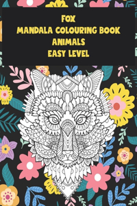 Mandala Colouring Book Animals - Easy Level - Fox