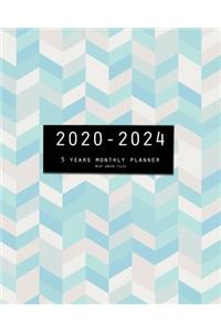 2020-2024 Five Year Planner-Mint Green Tiles