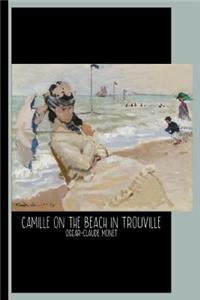 Camille on the Beach in Trouville (1870) by Claude Monet