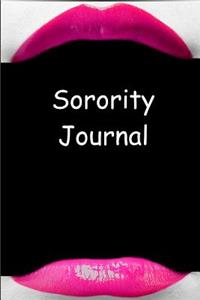 Sorority Journal Hot Pink Lips Lined Journal Pages