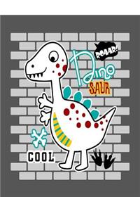 Dinosaur cool: Dinosaur Primary Composition Notebook Grades K-2 Story Journal: Picture Space And Dashed Midline Kindergarten to Early Childhood 110 Story Paper Pag