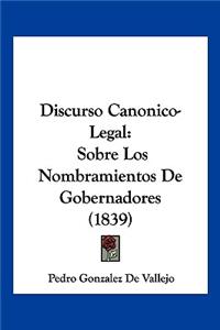 Discurso Canonico-Legal