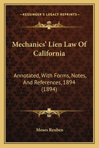 Mechanics' Lien Law Of California