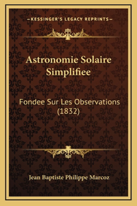 Astronomie Solaire Simplifiee
