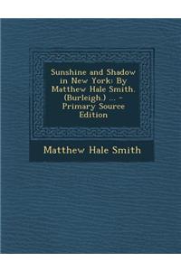 Sunshine and Shadow in New York: By Matthew Hale Smith. (Burleigh.) ... - Primary Source Edition