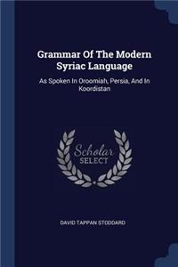 Grammar Of The Modern Syriac Language