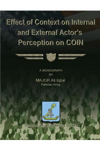 Effect of Context on Internal and External Actor's Perception on COIN