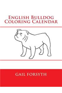 English Bulldog Coloring Calendar