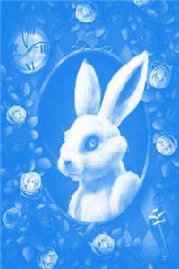 Alice in Wonderland Pastel Modern Journal - Inwards White Rabbit (Blue)