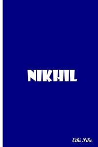 Nikhil - Blue Personalized Notebook / Extended Lines / Soft Matte Cover