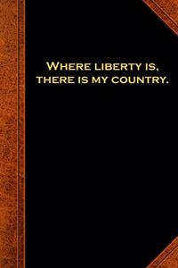 2020 Daily Planner Ben Franklin Quote Liberty Vintage Style 388 Pages